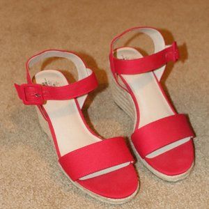 Life Stride Wedge Sandals - Red Sz 9